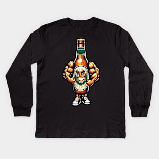 Mighty Lager Muscle Kids Long Sleeve T-Shirt